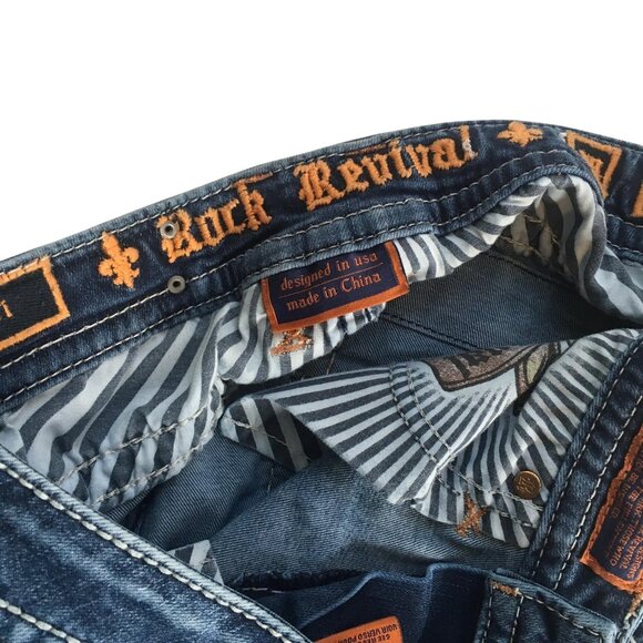 Rock Revival Jeans Womens 30 Iselin Capri Embellished Pockets Stretch E9439P - Picture 8 of 14